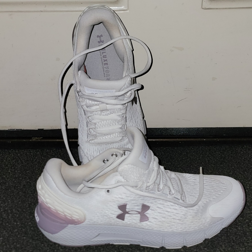 Under Armour Women's White and Purple Athletic Shoes